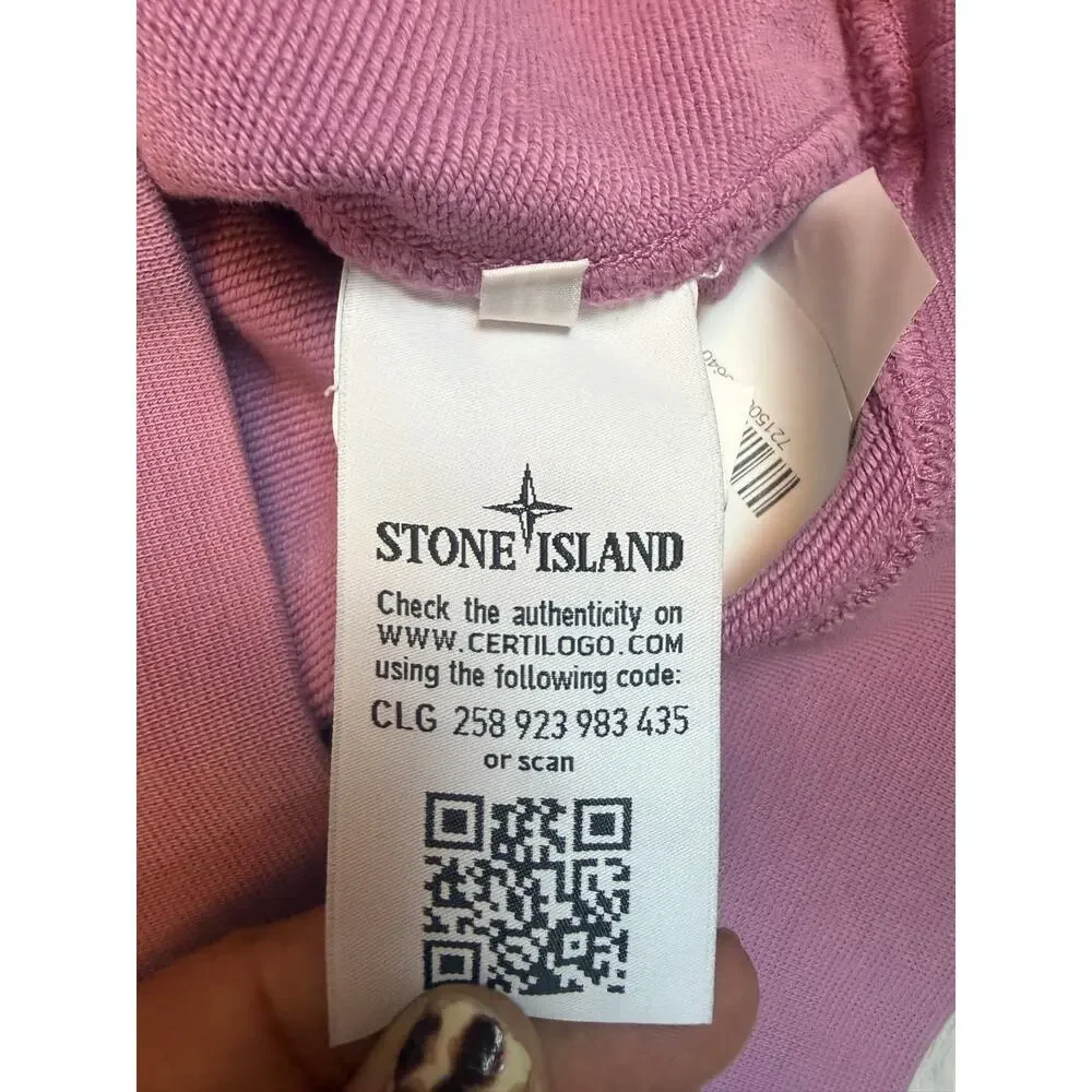 Stone Island Mens Medium Pullover Sweatshirt Lavender Purple Compass Badge BTS